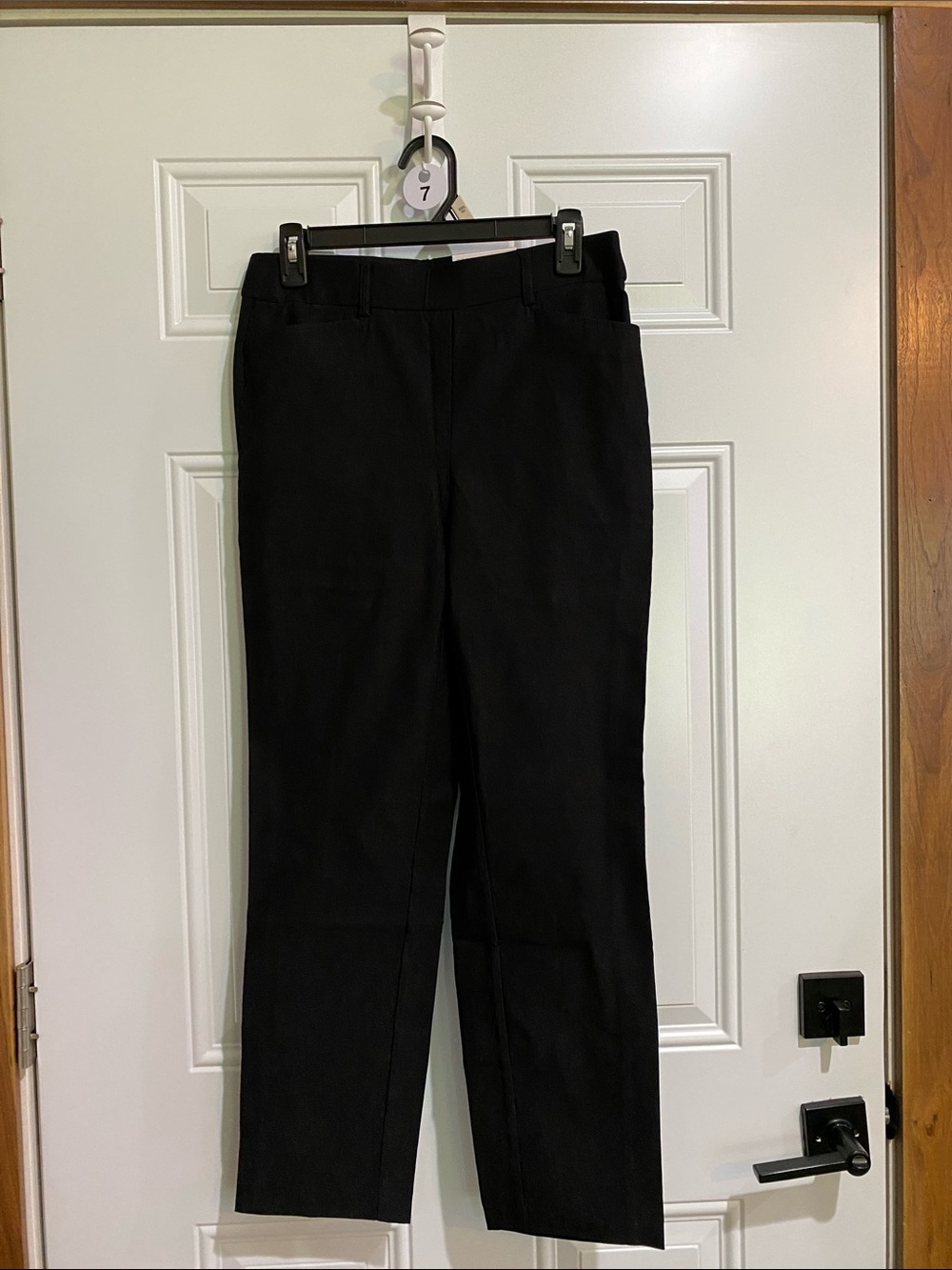 Rafaella Black Straight-Leg Dress Pants